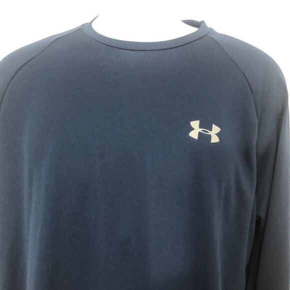NWOT Awesome Under Armor Loose Fitting Heat Gear Size M Navy Pullover - Picture 2 of 5